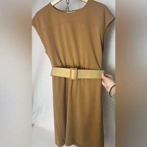 Calvin Klein Camel Dress with Belt